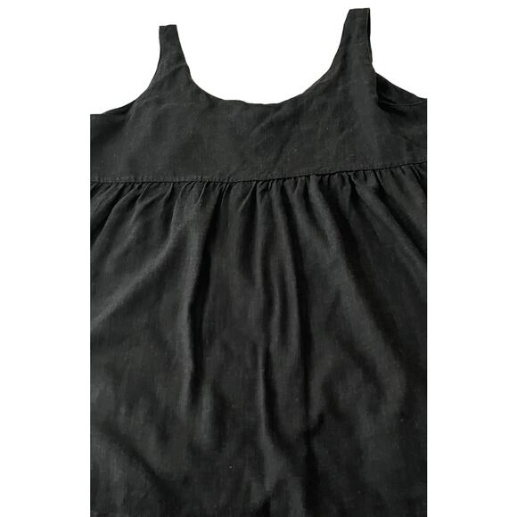TERRA & SKY SLEEVELESS SCOOP NECK BUTTON TOP, WOMENS, 1X(16W-18W), BLACK, EMPIRE - Picture 6 of 11